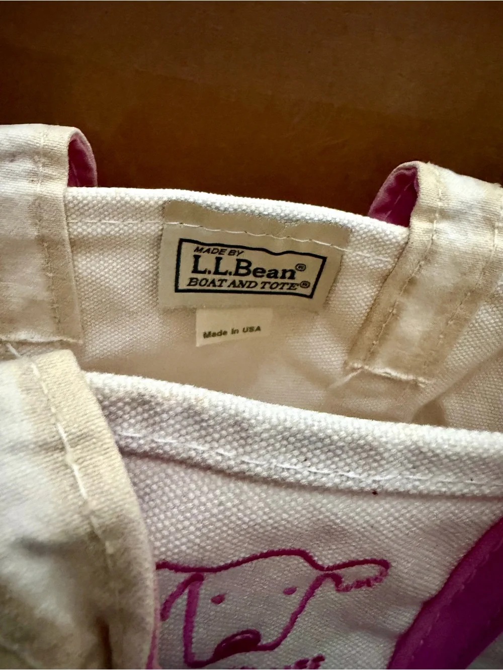 LL Bean Boat and Tote Bag w/ Dog & Maine Slogan Embroidery *Storage Clean Out!* - Picture 2 of 15
